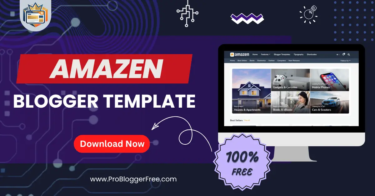 Amazen Premium Blogger Template Free Download